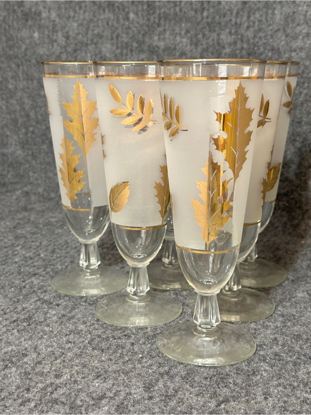 Set of Six for one Price! 
These are vintage Mid-Century Modern Libbey